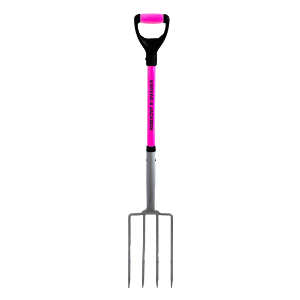Colours Digging Fork Pink D Handle by Spear & Jackson