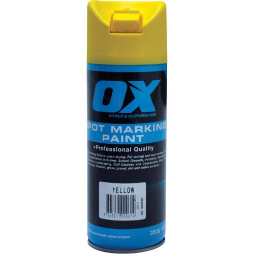 Trade Spot Marking Paint - Fluro Yellow 350g by Ox